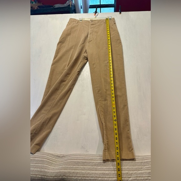 Vintage Eddie Bauer Tan Corduroy Pants Men’s 36x31 Pleated Front USA Made 90s - Picture 8 of 10